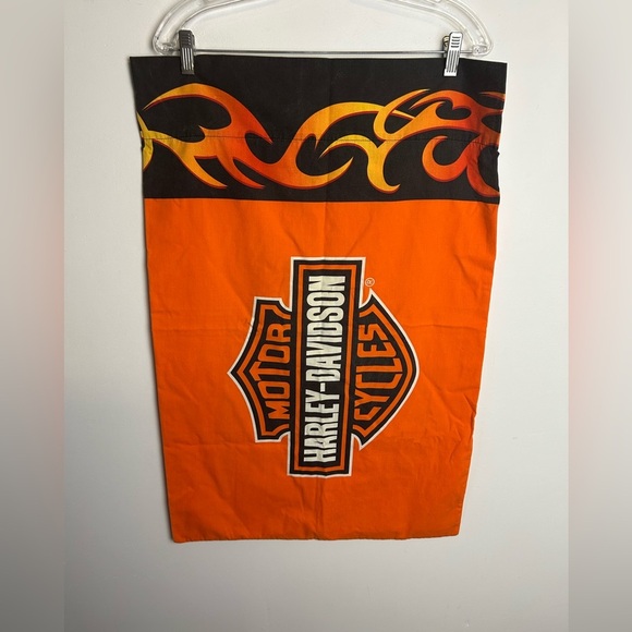 Harley-Davidson Men's Orange Novelty print Queen Pillow case - Picture 1 of 8